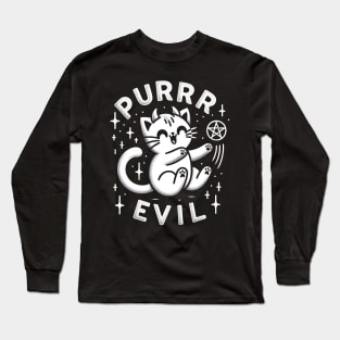 Pure Evil Satanic Cat Long Sleeve T-Shirt